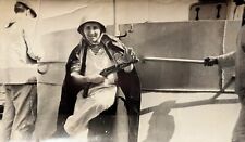 1970s Handsome Man Sailor Cheerful Ship Military Guy Vintage B&W Photo picture