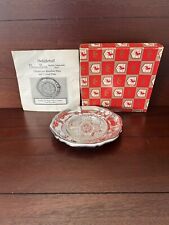 Chippendale Style Stainless Mid Century Chrome Crystal Mint Candy Dish Vtg picture