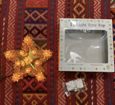 Christmas Tree Vintage Star Topper Lights Tinsel picture
