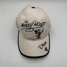 Vintage Walt Disney Mickey Mouse Pluto SnapBack Hat White picture