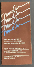 Muse Air Timetable Effective September 11, 1983 picture
