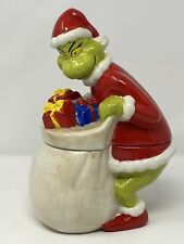 NEW DR SUESS HOW THE GRINCH WHO STOLE CHRISTMAS CERAMIC COOKIE JAR CANISTER HTF picture