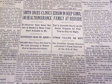 1931 OCTOBER 17 NEW YORK TIMES - THOMAS EDISON IN DEEP COMA - NT 4141 picture