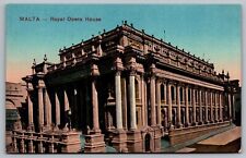 Malta Royal Opera House Historic European Landmark Streetview DB Postcard picture