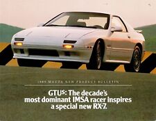 1989 Mazda RX-7 GTUs New Product 4-Page Bulletin Dealer Sales Brochure - Rare picture