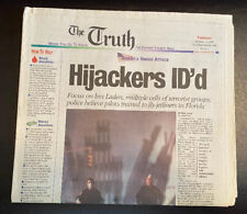 Newspaper 9-11 Twin towers coverage Elkhart Truth    Sept 13, 2001   Indiana picture