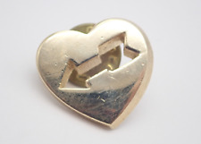 Heart with arrow Gold Tone Vintage Lapel Pin picture
