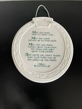 Vintage Russ Berrie IRISH BLESSING Ceramic Plaque Oval Off White Excellent picture
