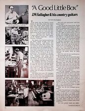 1974 J.W. Gallagher & His Country Guitars - 4-Page Vintage Guitar Article picture