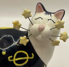 Vintage 2001 WhimsiClay Amy Lacombe “Celestial” Kitten/Cat Figurine picture