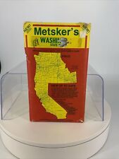 Metsker's Map of Washington State Map Vintage County Backpacking Hunting picture