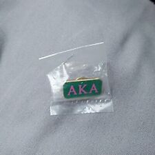 AKA Pink Green New Hat Lapel Pin  picture