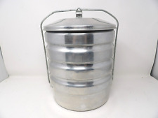 MCM Vintage Aluminum Tiered Lunch   Carrier  Buckeye Product by Mardigan  Picnic picture
