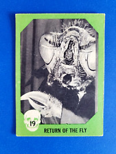 1961 Nu-Card Horror Monster Green Series Card #19 Return of the Fly - Gray Back picture
