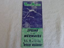 Weeki Wachee Spring of the Mermaids Florida Brochure Pamphlet Vacation Vintage picture