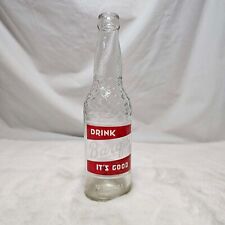 Vintage Drink Barq's It's Good ACL  Red Label 12 Ounce Glass Bottle picture
