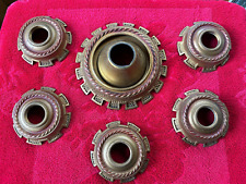 Salvaged Art Deco Chandelier Parts,  Canopy & 5 Fitter Trim Rings, Free S/H picture