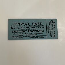 1944 November 4th Fenway Park Ticket to Hear President Franklin Roosevelt, FDR picture