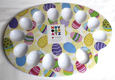 Melamine Easter Deviled Egg Serving Tray Novogratz, 15.5 in., New picture