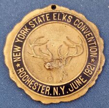 1921 NEW YORK STATE ELKS CONVENTION MEDAL / JEWEL-ROCHESTER, NY picture