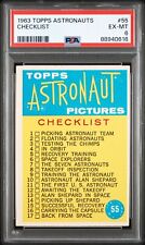 1963 Topps Astronauts - Card # 55 - Checklist - PSA 6 EX MINT picture