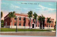 1940sVintage Postcard Courthouse at Vero Beach Florida picture