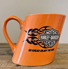 Harley-Davidson Motorcycles GO AHEAD-ENJOY THE RIDE Slanted Orange Mug 2007 picture