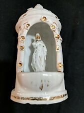 Vintage 1850-70 Conte And Boehem. Germany Porcelain Mother Mary Holy Water Spout picture