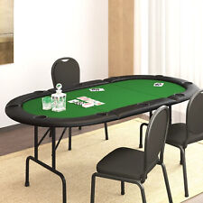 Tidyard 10-Player Folding Poker Table Green 81.1