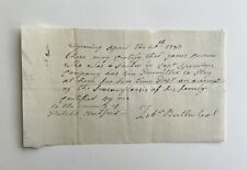 Beautiful ZEBULON BUTLER 1783 Document From Wyoming Valley, PA aka CT 5 Stars picture