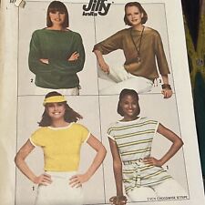 Vintage 1980s Simplicity 8088 Stretch Knit Pullover Tops Sewing Pattern M UNCUT picture