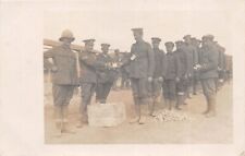 POSTCARD MILITARY BRITISH AND BULGARIAN TROOPS (POWS? ) RATIONS c 1919 picture
