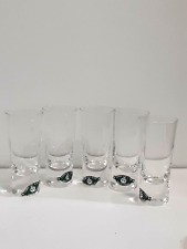 5 CLOVER LEAF GLASS SHOT GLASSES 4