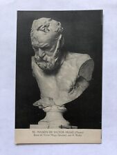 Maison De Victor Hugo Bronze Bust A. Rodin French Paris France Art Postcard picture