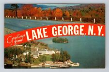 Lake George NY-New York, General Banner Greetings, c1978 Vintage Postcard picture