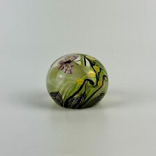 Orient & Flume Limited Edition Art Glass Paper Weight With Butterfly Motif C1978 picture