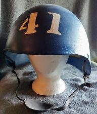 Original WW2 US Navy USN MKII Talker Helmet with Chin Strap picture