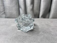 Indiana Glass Glass Frog Votive Candle Holder Heavy Solid Clear USA picture