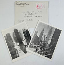 1991/92 Vtg Greeting Card from Japan Black & White Two Towers Flatiron in Summer picture