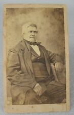 CDV Cabinet Card 1880's Seated Disheveled Old Man Photo picture