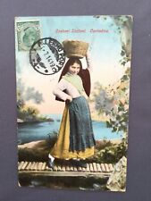 ±1915 Postcard ITALY SICILY TYPICAL SICILIAN COSTUME Woman Typical Peasant Dress picture