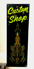 Painted PINSTRIPING Hot Rat Rod SPEED SHOP Garage Sign Art Original pinstriped picture