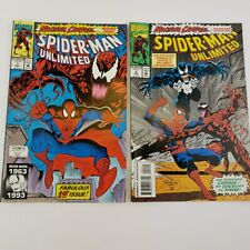 Spider-Man Unlimited Comic Book #1, 2 Lot of 2 Maximum Carnage Marvel 1993 picture