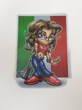 Vtg Y2K Homies/Anime Girl vending machine holographic sticker - Italy picture