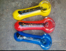 2pcs  Dichro + Gold Fume Frit Smoking Glass Hand Pipe 2 assorted pipes for $8.95 picture