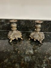 Vintage Pair Of Ornate Candlesticks  picture