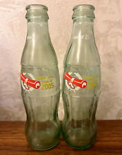 Coca Cola Glass Bottle 8oz Class Of 2005 Coca Cola Classic Congratulations 2 Set picture