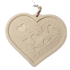 1999 HERMITAGE POTTERY - STONEWARE HEART COOKIE MOLD picture