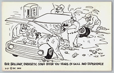 Comic Postcard~ Brilliant Energetic Staff~ Misfit Mechanics~ Humor picture