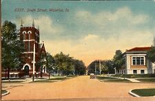 Waterloo Iowa South Street View Old Car Antique Postcard c1910 picture